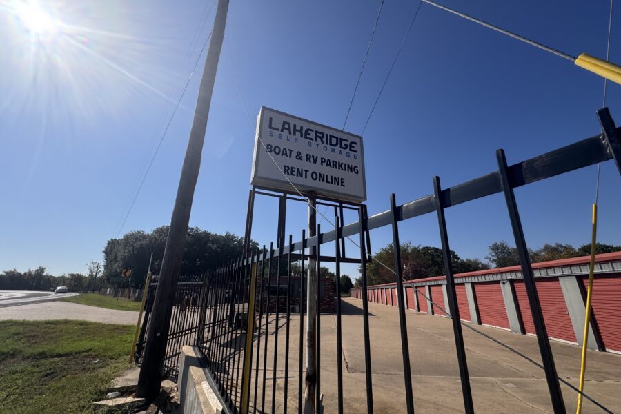 Sign at a storage facility